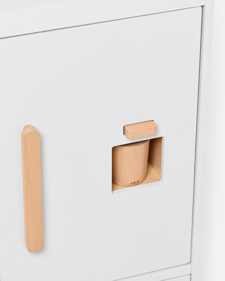 The Play Kitchen + Fridge + Shopping Cart