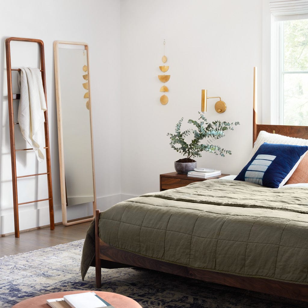 Hinoki Wood Floor Mirror